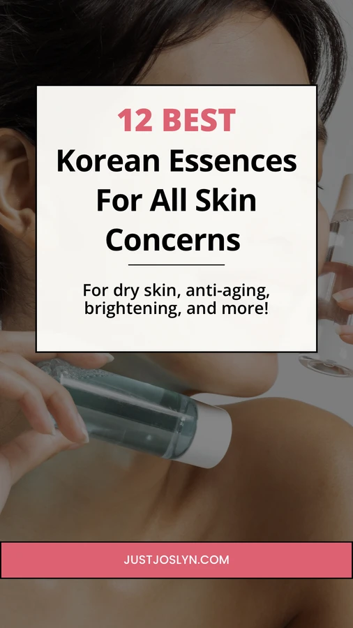 Pinterest pin about the best Korean essences.