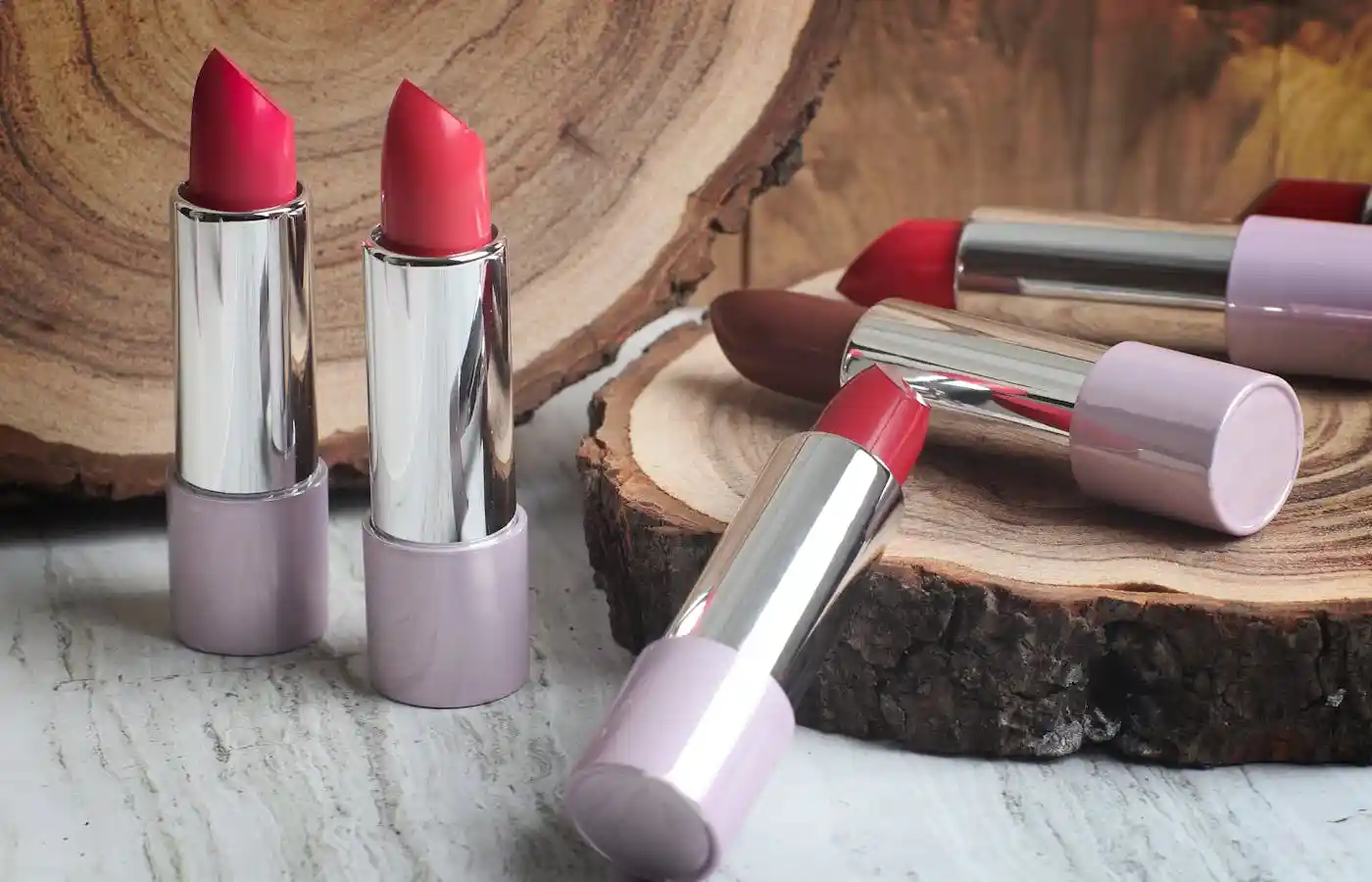 A close-up shot of lipsticks. - Lip Colors For Spring