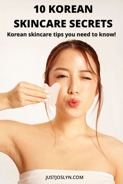 Pinterest pin about Korean skincare tips