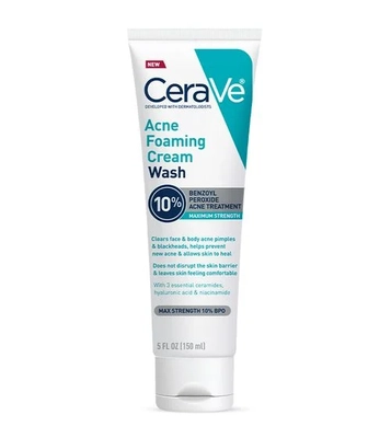 CeraVe Acne Foaming Cream Wash - CeraVe Skincare Routine for Acne