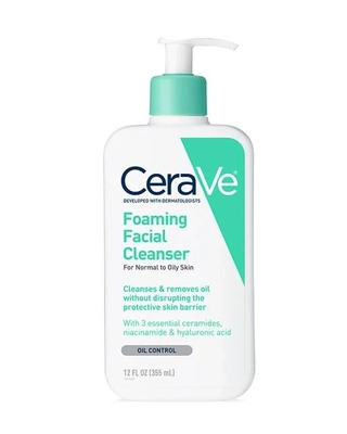 CeraVe Foaming Facial Cleanser - CeraVe Skincare Routine for Acne