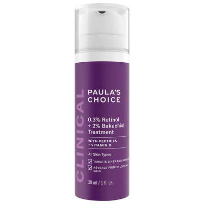 Paula’s Choice 0.3% Retinol + 2% Bakuchiol Treatment - Best Gentle Retinol For Beginners 